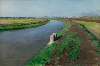 Margens de um canal, perto de Nápoles de Gustave Caillebotte