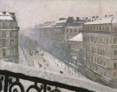 Boulevard Haussmann na neve, 1879 ou 1881 de Gustave Caillebotte