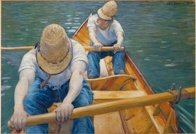 Canotiers - Remadores (óleo sobre tela) de Gustave Caillebotte