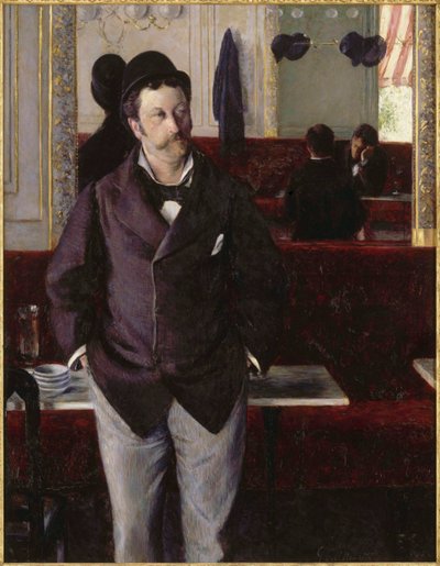 Em um café, 1880. de Gustave Caillebotte