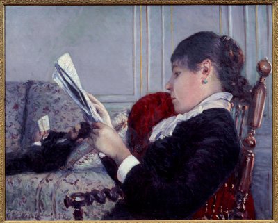 Interior, o leitor Pintura de Gustave Caillebotte (1848-1894) 1880 Sol. 0,75x0,6 m Colecção privada de Gustave Caillebotte