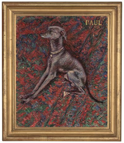 O cão "Paul", c. 1886 (óleo sobre tela) de Gustave Caillebotte