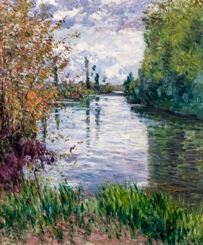 Le petit bras de la Seine en automne, ca. 1890 (óleo sobre tela) de Gustave Caillebotte