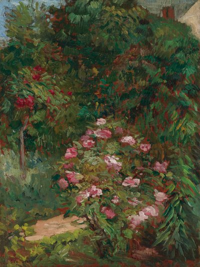 Canteiros de flores, jardim do Petit Gennevilliers de Gustave Caillebotte