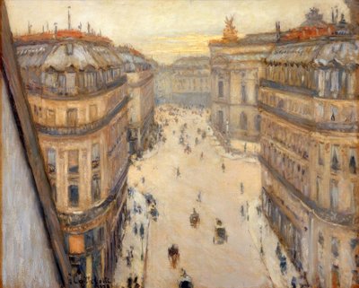 Rua Halévy, vista de um sexto andar de Gustave Caillebotte