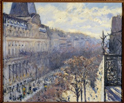 O Boulevard des Italians em Paris Pintura de Gustave Caillebotte (1848-1894) 1880 Coleção Privada de Gustave Caillebotte
