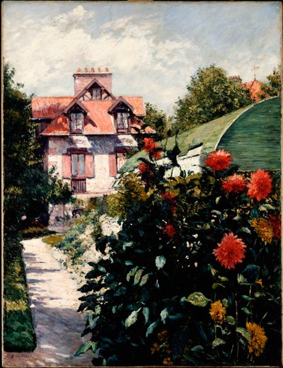As dálias, Petit Gennevilliers Garden, 1893 de Gustave Caillebotte