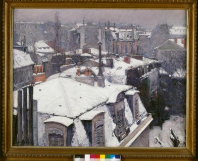 Telhados (efeito de neve), chamados Telhados sob a neve de Gustave Caillebotte