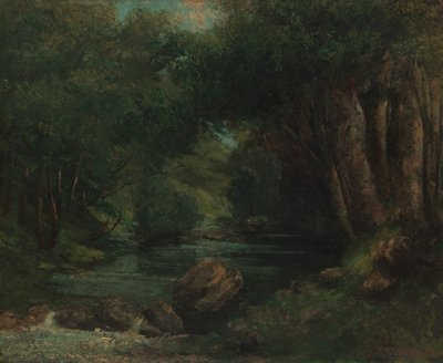 Um riacho na floresta, ca. 1868-77. de Gustave Courbet
