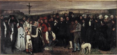 Um funeral em Ornans - Óleo sobre tela de Gustave Courbet
