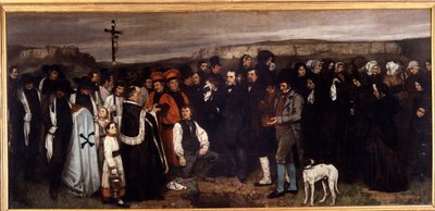 Um funeral em Ornans. Pintura de Gustave Courbet (1819-1877) de Gustave Courbet