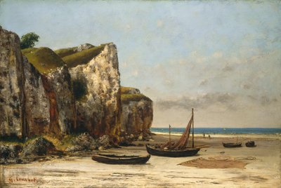 Praia na Normandia de Gustave Courbet