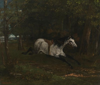 Cavalo em movimento contínuo de Gustave Courbet