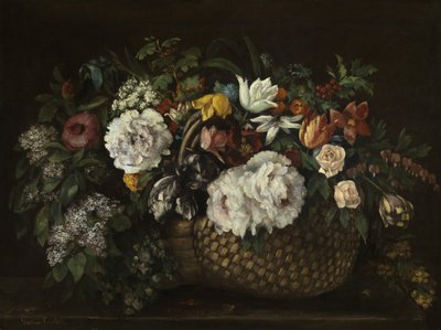 Flores num cesto de Gustave Courbet