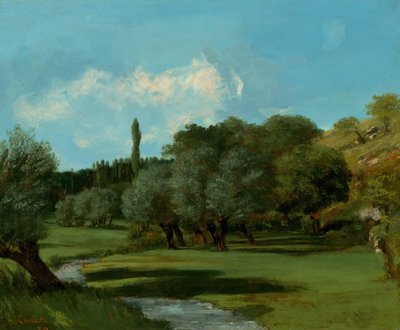 La Bretonnerie no Departamento de Indre, 1856. de Gustave Courbet