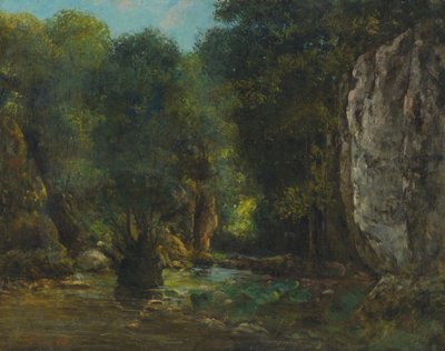 Le Puits Noir (as gargantas do Loue) de Gustave Courbet