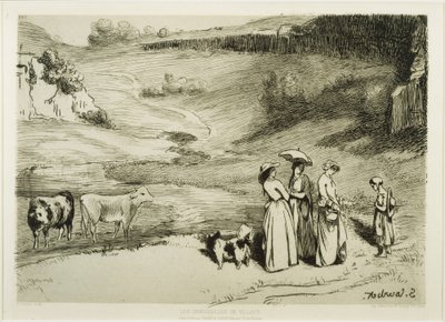 The Village Girls de Gustave Courbet