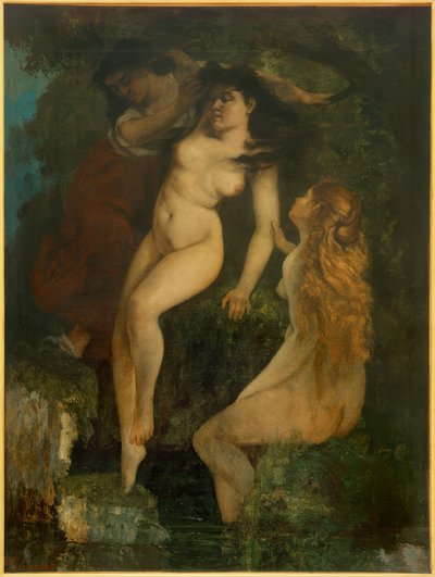 Os três banhistas de Gustave Courbet
