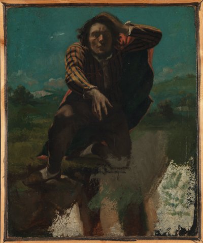 Na beira do precipício de Gustave Courbet