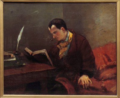 Retrato do poeta Charles Baudelaire (1821-1867) Pintura de Gustave Courbet (1819-1877) 1847 Montpellier musee Fabre de Gustave Courbet