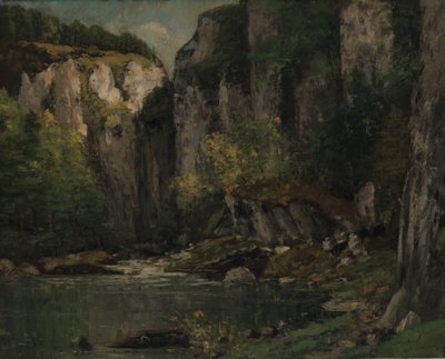 Rio e rochas, 1873-77. de Gustave Courbet