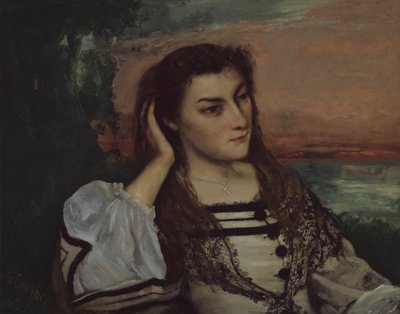 Retrato de devaneio de Gabrielle Borreau, 1862. de Gustave Courbet