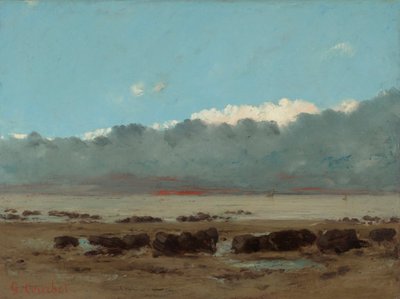 Black Rocks em Trouville de Gustave Courbet