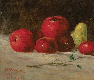 Ainda vida, maçãs e peras, 1871 de Gustave Courbet