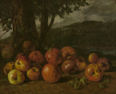 Natureza morta com maçãs de Gustave Courbet