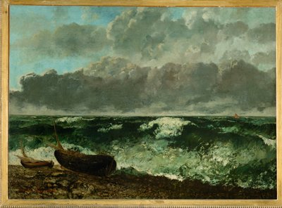 Mar tempestuoso (pintura sobre tela) de Gustave Courbet