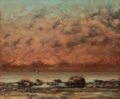As Rochas Negras em Trouville de Gustave Courbet