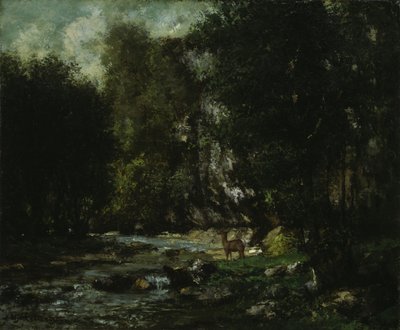 O riacho de Les Puits-Noir, c. 1855. de Gustave Courbet