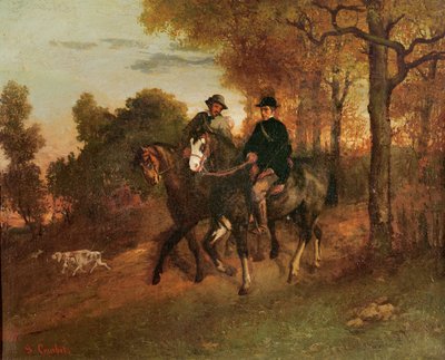 O retorno da caça, 1857 de Gustave Courbet