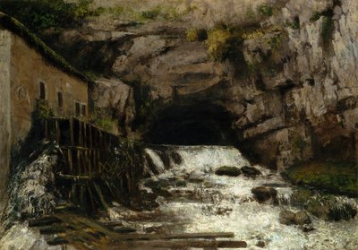 A fonte do Loue, 1864. de Gustave Courbet