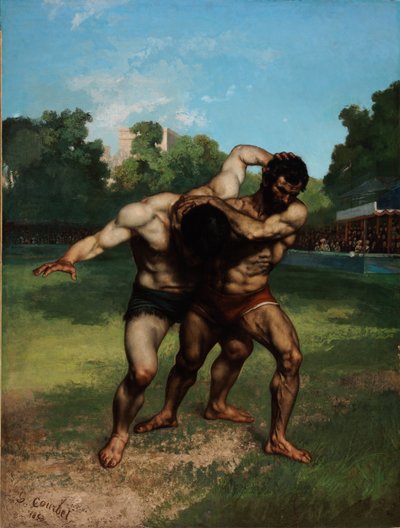 Os lutadores de Gustave Courbet