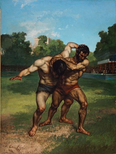 Os lutadores de Gustave Courbet