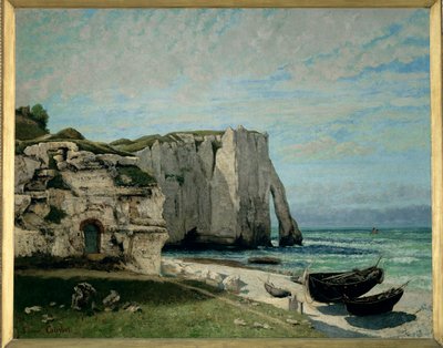 A falésia de Etretat depois de uma trovoada (pintura sobre tela) de Gustave Courbet