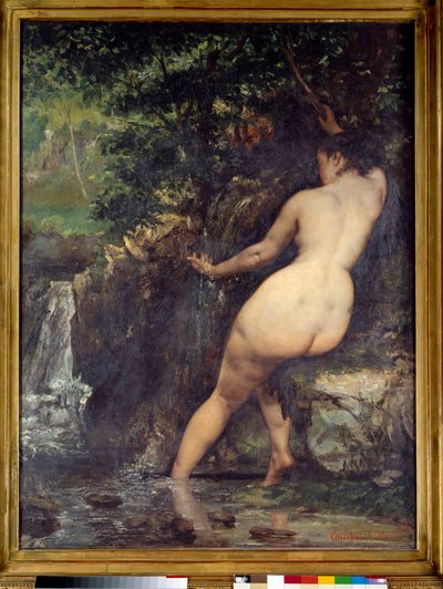 A fonte ou banhista na fonte Pintura de Gustave Courbet (1819-1877) 1868 Sun. 1,28x0,97 m Paris, musee d