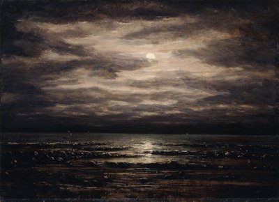 Crepúsculo no lago Leman em Bon Port, 1876 de Gustave Courbet