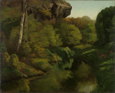 Vista da floresta de Fontainebleau de Gustave Courbet