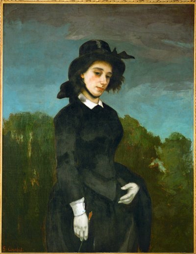Mulher com hábito de montar (óleo sobre tela) de Gustave Courbet