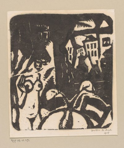 Interior com mulher nua e janela de Gustave De Smet (signed by artist)