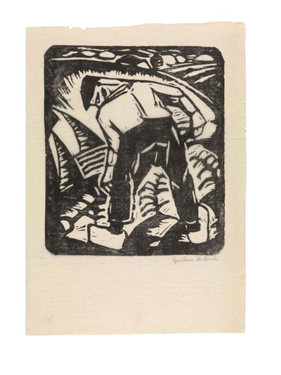 Neerlandês: Colhedor de batatas ou O Agricultor de Gustave de Smet