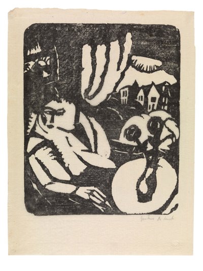 Holandês: Interieur ou mulher sentada à janela de Gustave de Smet