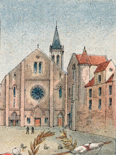 Vista da Abadia de St Genevieve em Paris de Gustave Demoulin