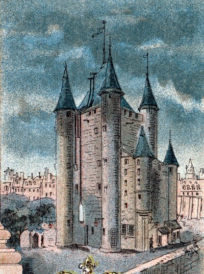 Vista da prisão do templo em Paris de Gustave Demoulin