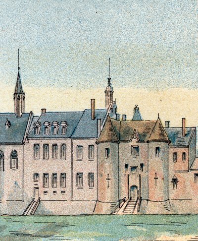 Vista do castelo de Plessis-les-Tours de Gustave Demoulin
