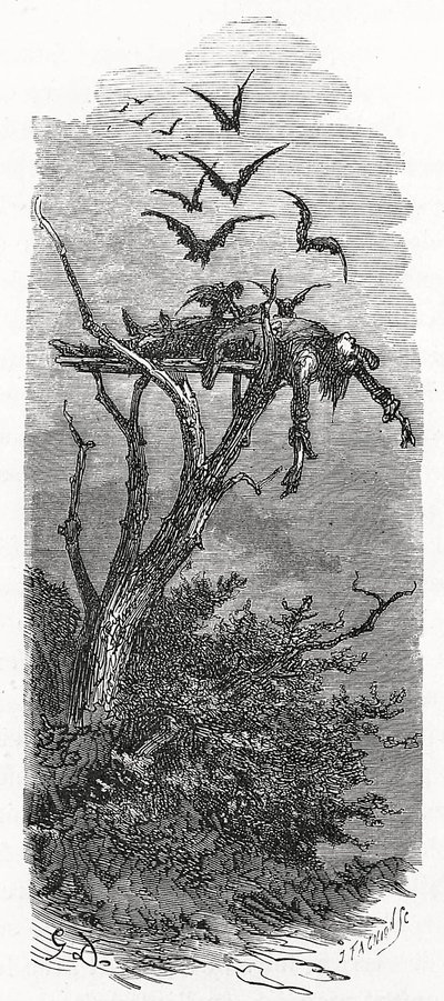 Um enterro celta do céu, 1866 de Gustave Dore