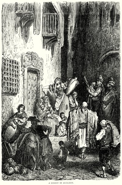 Uma rua em Albacete (gravura) de Gustave Dore