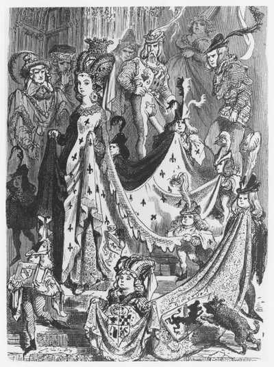 Uma rainha, ilustração de &39;Les Contes Drolatiques&39; por Honore de Balzac (1799-1850) de Gustave Dore